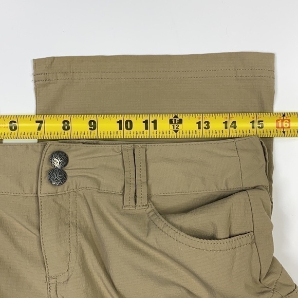 Prana Sage Convertible Hiking Pants Tan Relaxed Fit Straight Leg Size 0 - Picture 6 of 11
